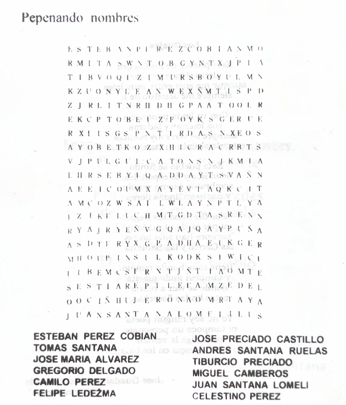 Pepenando Nombres